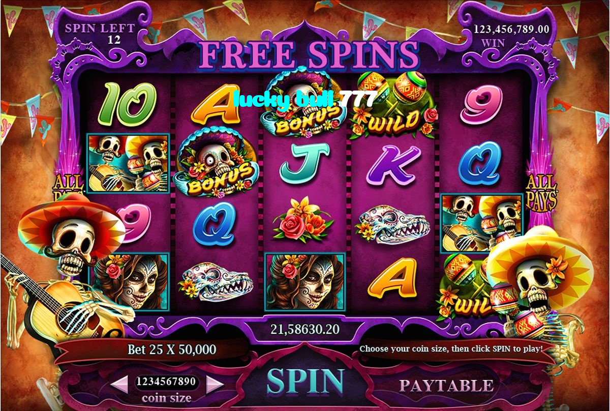 lucky bull 777 casino presented on mobile device in Pakistan with slots and live games